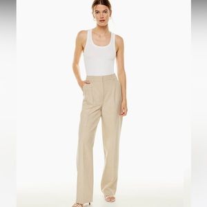 Aritzia Wilfred effortless pant in excellent condition heather oat beige size 14